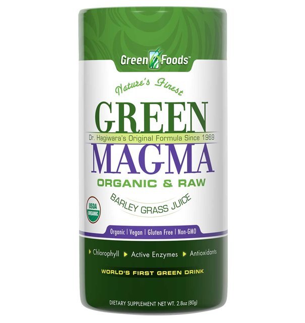 Green Magma 80 g - sproszkowany sok z jęczmienia ekologiczny BIO EKO, Green Foods, USA